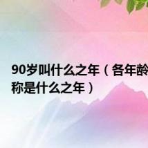 90岁叫什么之年（各年龄段分别称是什么之年）