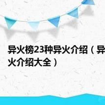 异火榜23种异火介绍（异火榜导火介绍大全）