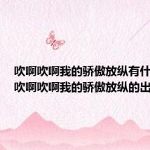 吹啊吹啊我的骄傲放纵有什么梗（吹啊吹啊我的骄傲放纵的出处）