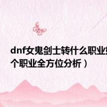 dnf女鬼剑士转什么职业好（四个职业全方位分析）