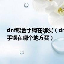 dnf镀金手镯在哪买（dnf镀金手镯在哪个地方买）