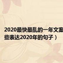 2020最快最乱的一年文案（有哪些表达2020年的句子）