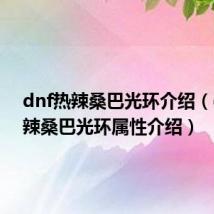 dnf热辣桑巴光环介绍（dnf热辣桑巴光环属性介绍）