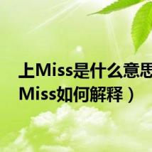 上Miss是什么意思（上Miss如何解释）