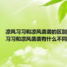 凉风习习和凉风袭袭的区别（凉风习习和凉风袭袭有什么不同）