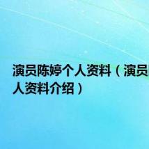 演员陈婷个人资料（演员陈婷个人资料介绍）