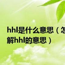 hhl是什么意思（怎么理解hhl的意思）