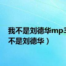 我不是刘德华mp3（我不是刘德华）