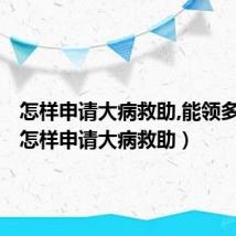 怎样申请大病救助,能领多少钱（怎样申请大病救助）