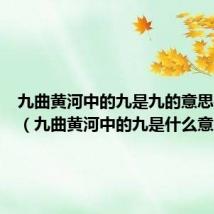 九曲黄河中的九是九的意思是什么（九曲黄河中的九是什么意思）