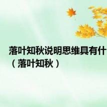 落叶知秋说明思维具有什么特点（落叶知秋）