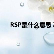 RSP是什么意思？