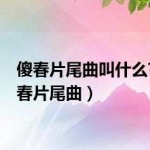 傻春片尾曲叫什么?（傻春片尾曲）