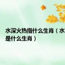 水深火热指什么生肖（水深火热是什么生肖）