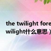 the twilight forest（twilight什么意思）