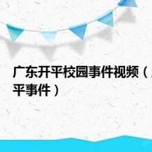 广东开平校园事件视频（广东开平事件）