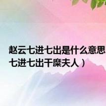 赵云七进七出是什么意思（赵云七进七出干糜夫人）