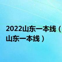 2022山东一本线（2012山东一本线）