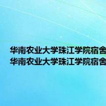 华南农业大学珠江学院宿舍几人（华南农业大学珠江学院宿舍）