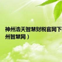 神州浩天智慧财税官网下载（神州智慧网）