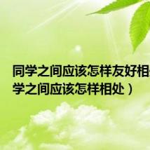 同学之间应该怎样友好相处（同学之间应该怎样相处）