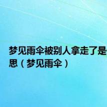 梦见雨伞被别人拿走了是什么意思（梦见雨伞）