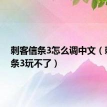 刺客信条3怎么调中文（刺客信条3玩不了）