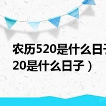 农历520是什么日子（520是什么日子）