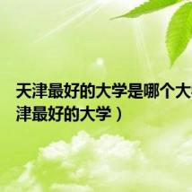 天津最好的大学是哪个大学（天津最好的大学）