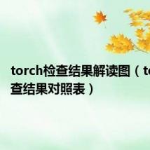 torch检查结果解读图（torch检查结果对照表）