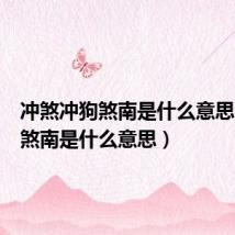 冲煞冲狗煞南是什么意思（冲狗煞南是什么意思）