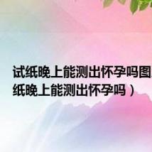 试纸晚上能测出怀孕吗图片（试纸晚上能测出怀孕吗）