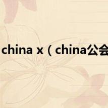 china x（china公会吧）