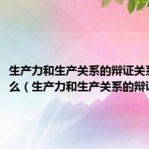 生产力和生产关系的辩证关系是什么（生产力和生产关系的辩证关系）