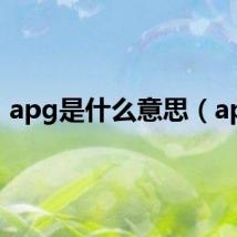 apg是什么意思（apg）