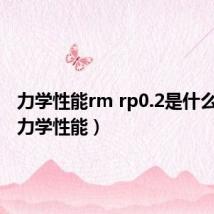 力学性能rm rp0.2是什么意思（力学性能）