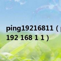 ping19216811（ping 192 168 1 1）