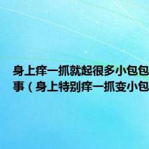 身上痒一抓就起很多小包包是咋回事（身上特别痒一抓变小包）