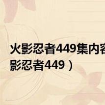 火影忍者449集内容（火影忍者449）