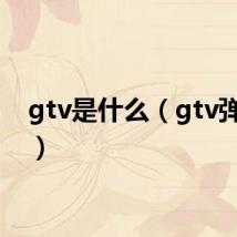 gtv是什么（gtv弹弹堂）