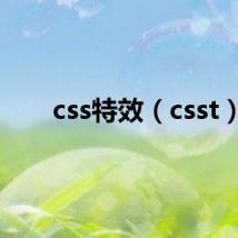 css特效（csst）