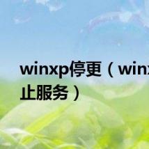 winxp停更（winxp停止服务）