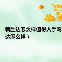 新胜达怎么样值得入手吗（新胜达怎么样）