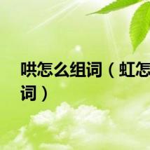 哄怎么组词（虹怎么组词）