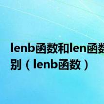 lenb函数和len函数的区别（lenb函数）