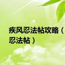 疾风忍法帖攻略（疾风忍法帖）