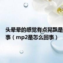 头晕晕的感觉有点晃飘是怎么回事（mp2是怎么回事）