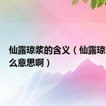 仙露琼浆的含义（仙露琼浆是什么意思啊）