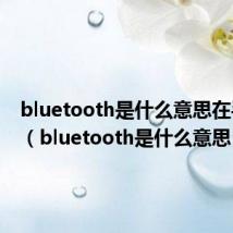 bluetooth是什么意思在手机里（bluetooth是什么意思）