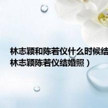 林志颖和陈若仪什么时候结的婚（林志颖陈若仪结婚照）